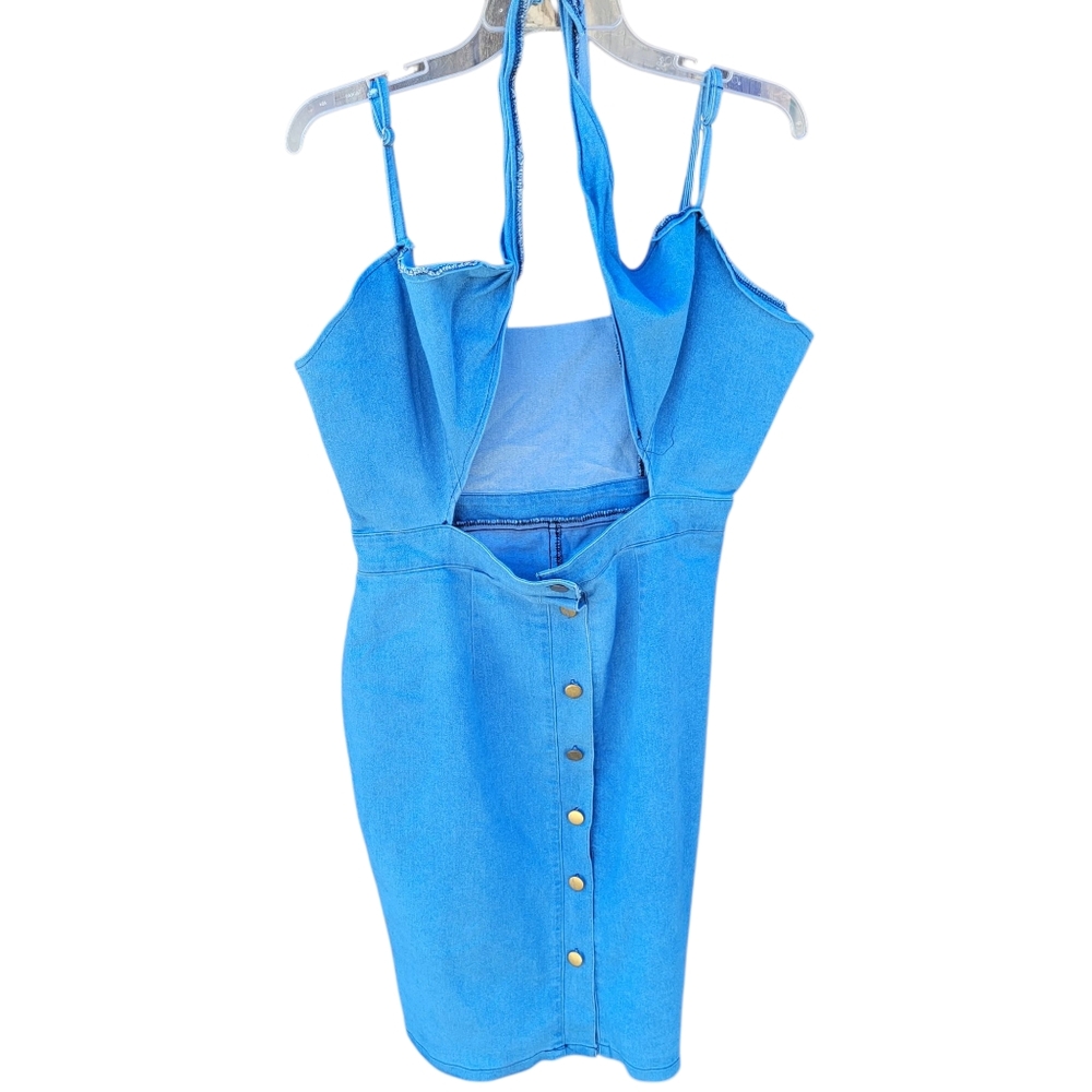 Blue Denim Dress Womens Size S - Picture 3 of 15